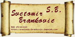 Svetomir Branković vizit kartica